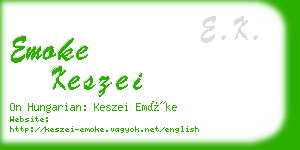 emoke keszei business card